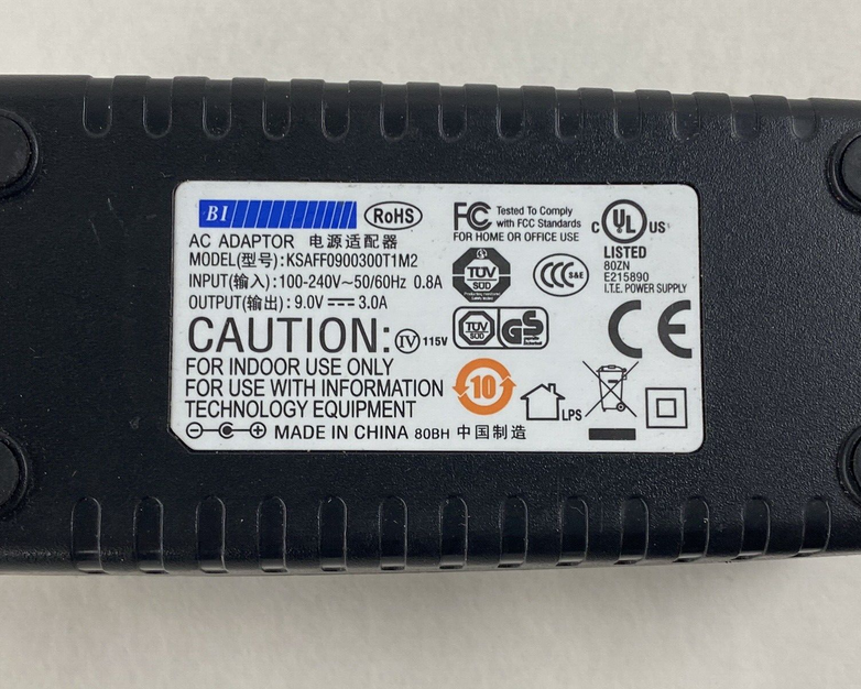 Lot of 3 AC Adaptor Model KSAFF0900300T1M2 9.0V 3.0A 27W