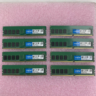 Crucial CT8G4DFS8213.C8FDD1 8 GB DDR4 Ram Memory2133 UDIMM 1.2V Lot of 8