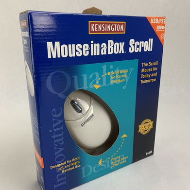 Kensington Mouse-in-a-Box Scroll USB/PS2 Mouse PC/Mac 64480 New OEM