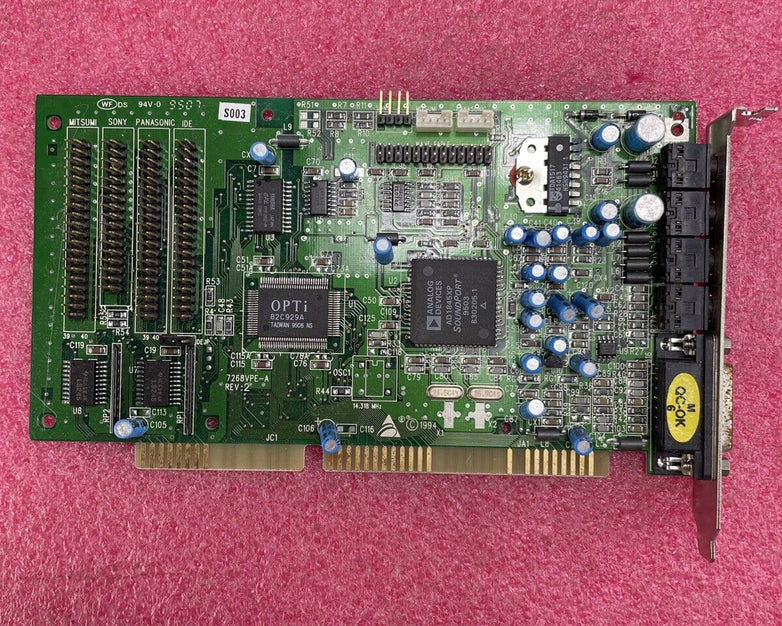 Analog Devices AD1845XP OPTI 7268VPE-A 929-0128 ISA Audio Card