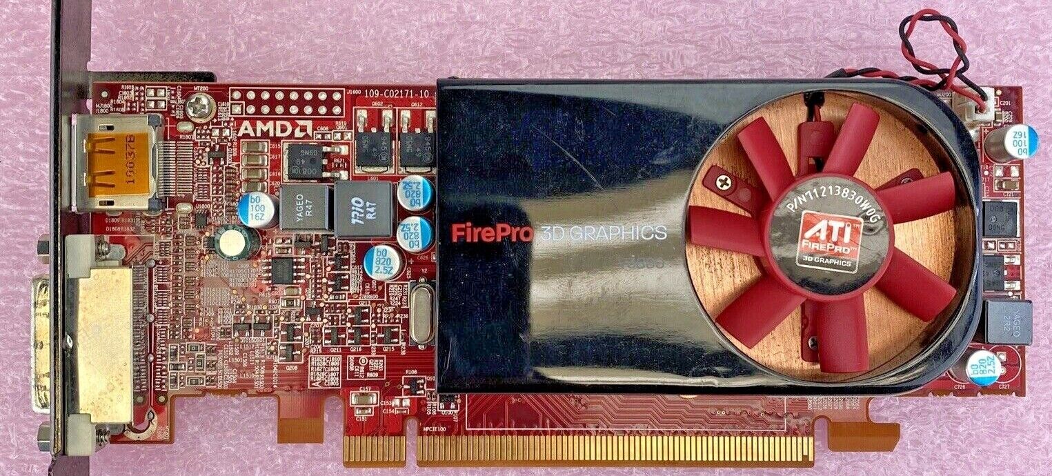 ATI 102C0210610 FirePro V3800 512MB DisplayPort DVI PCIe GPU (Lot of 2)