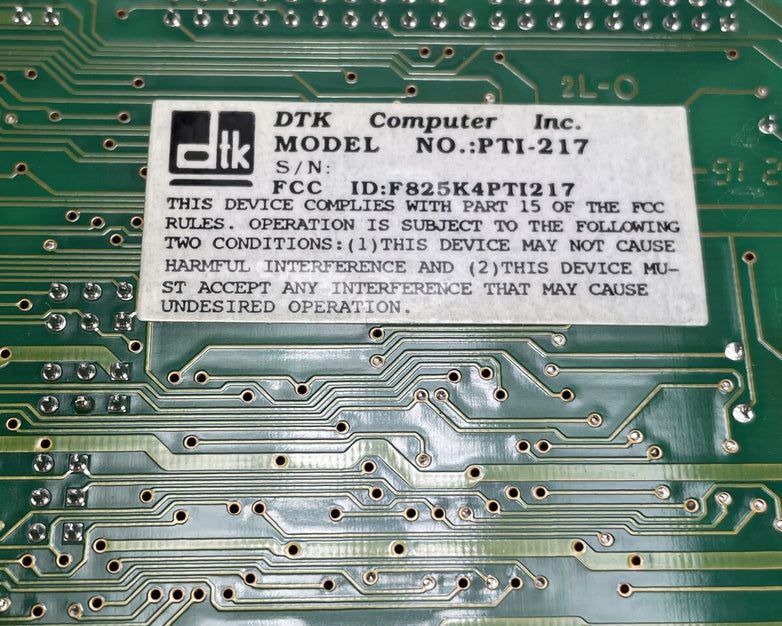 DTK PTI-217 ISA Controller Card