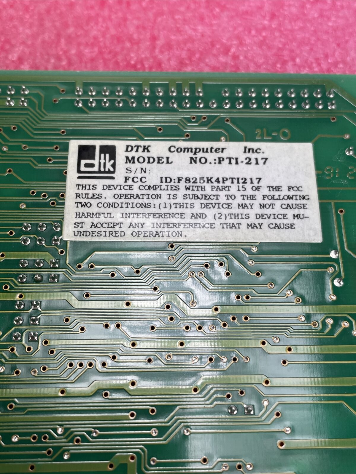 DTK PTI-217 ISA Controller Card