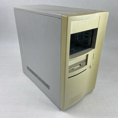 Unbranded Mid ATX Vintage Beige Computer Case No Power Supply No Internals