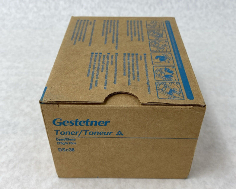 Genuine Gestetner DSc38 Cyan Toner Cassette 275g 9.70oz 885383