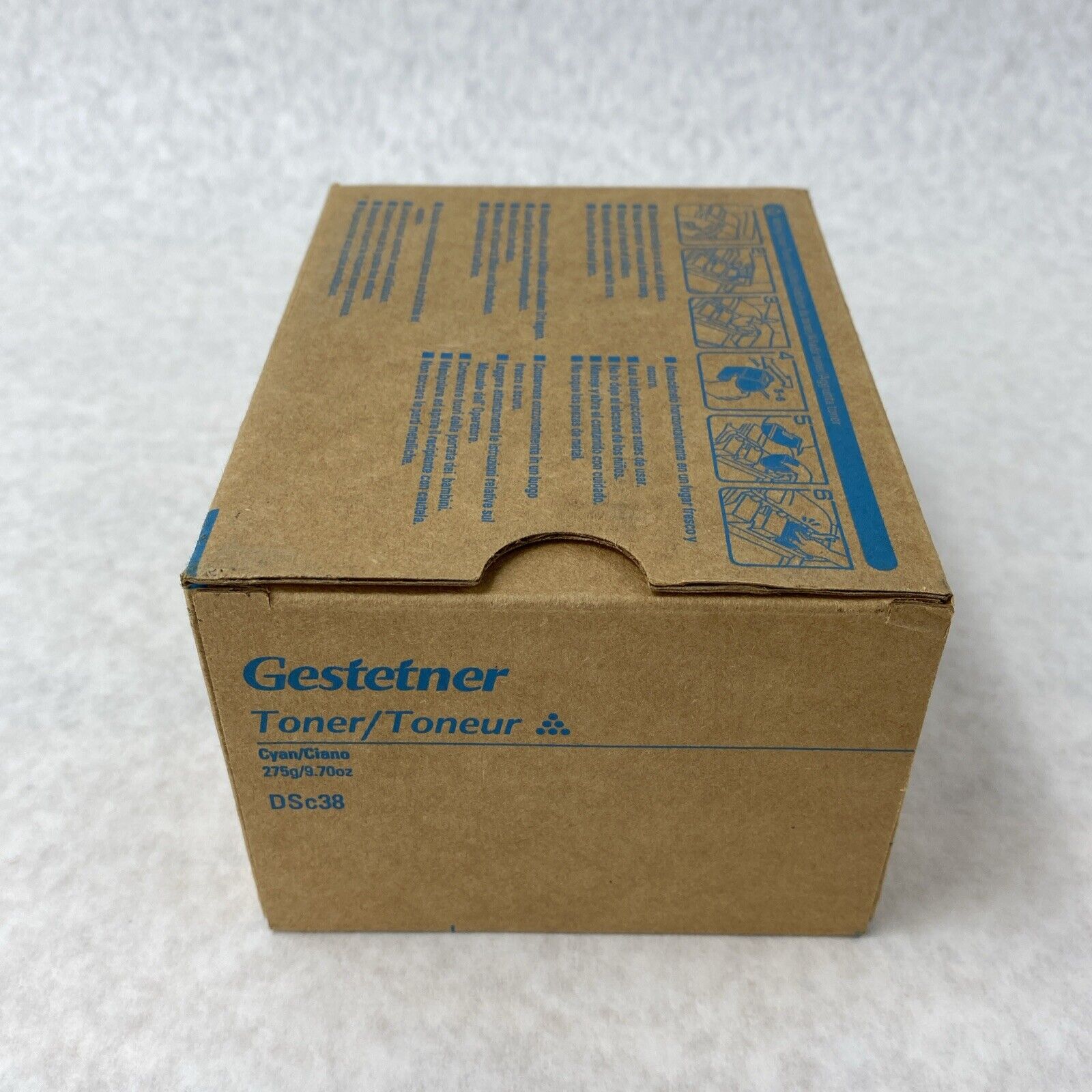 Genuine Gestetner DSc38 Cyan Toner Cassette 275g 9.70oz 885383