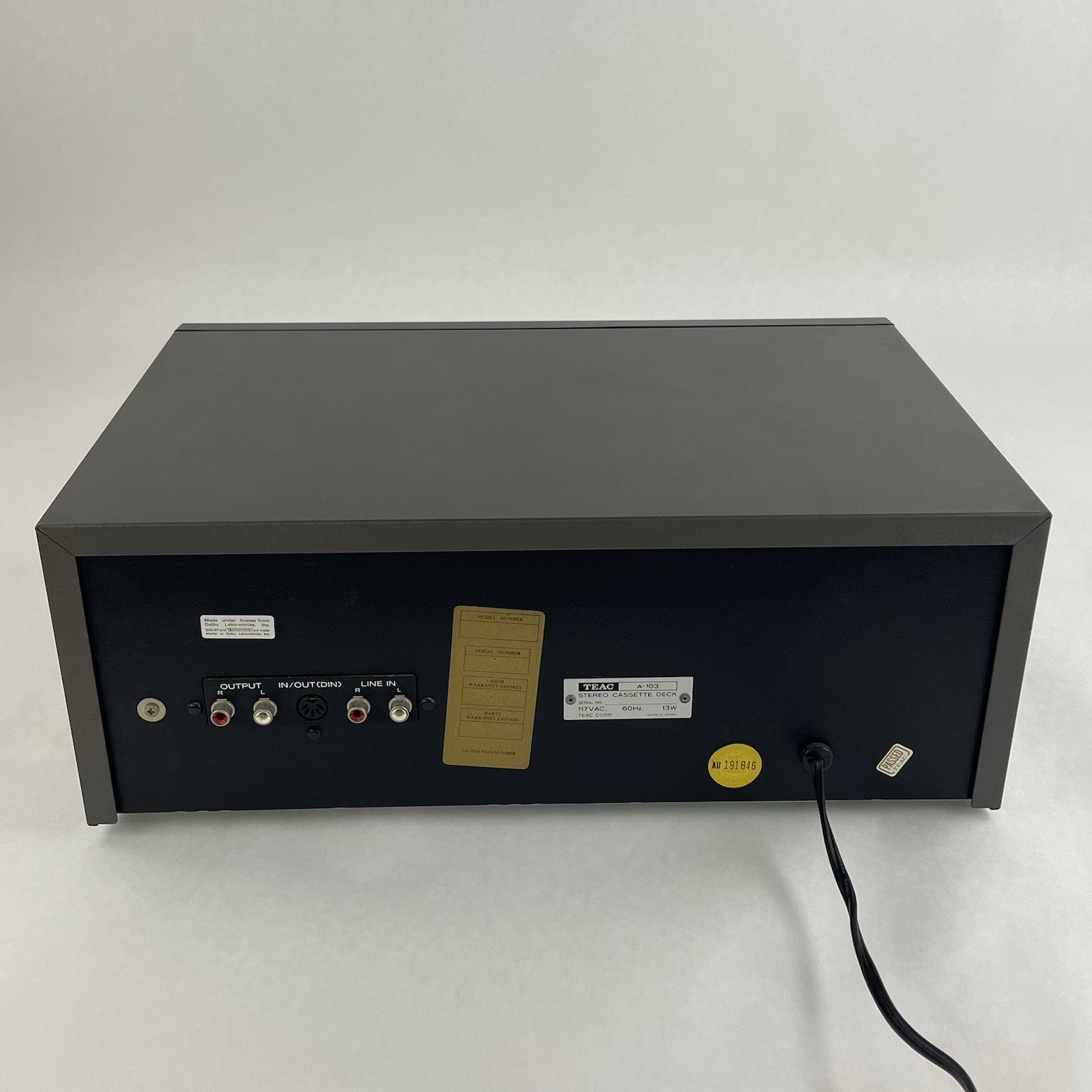 TEAC A-103 Stereo Cassete Deck For Parts6