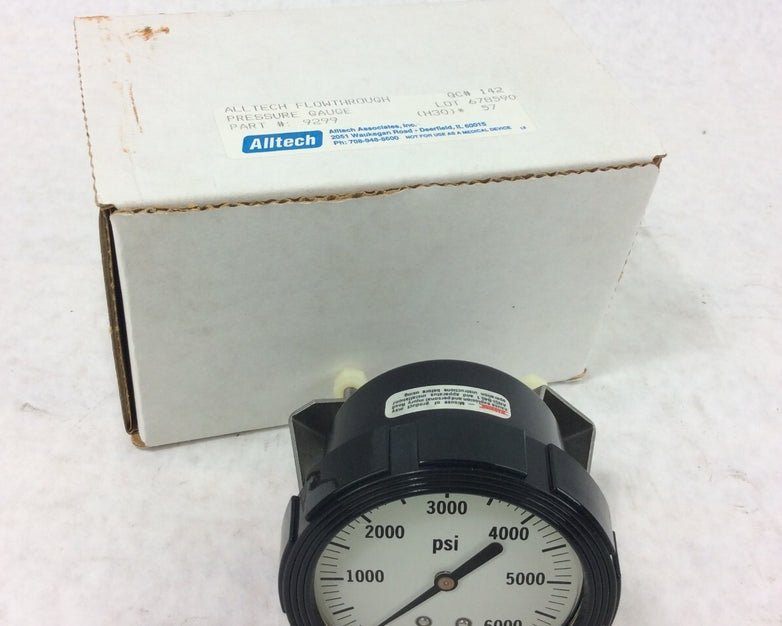 Alltech 9299 Flowthrough Pressure Gauge 6000 PSI