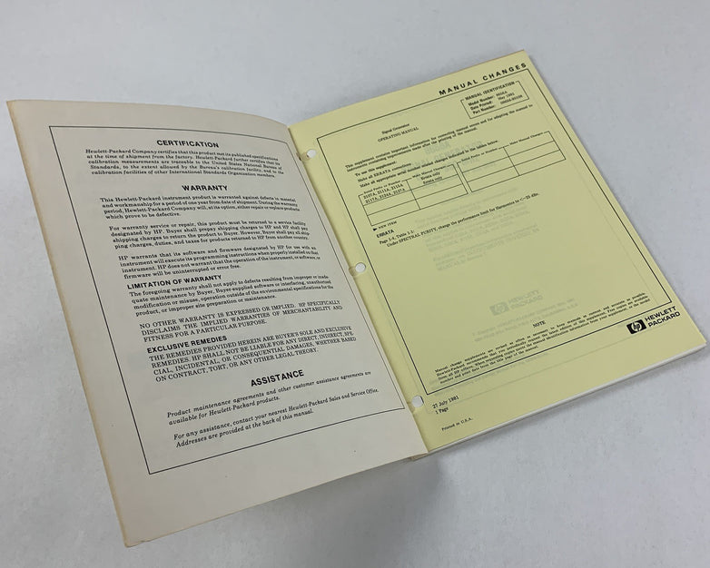 HP 8656A Signal Generator Operating Manual 0.1-990 MHZ