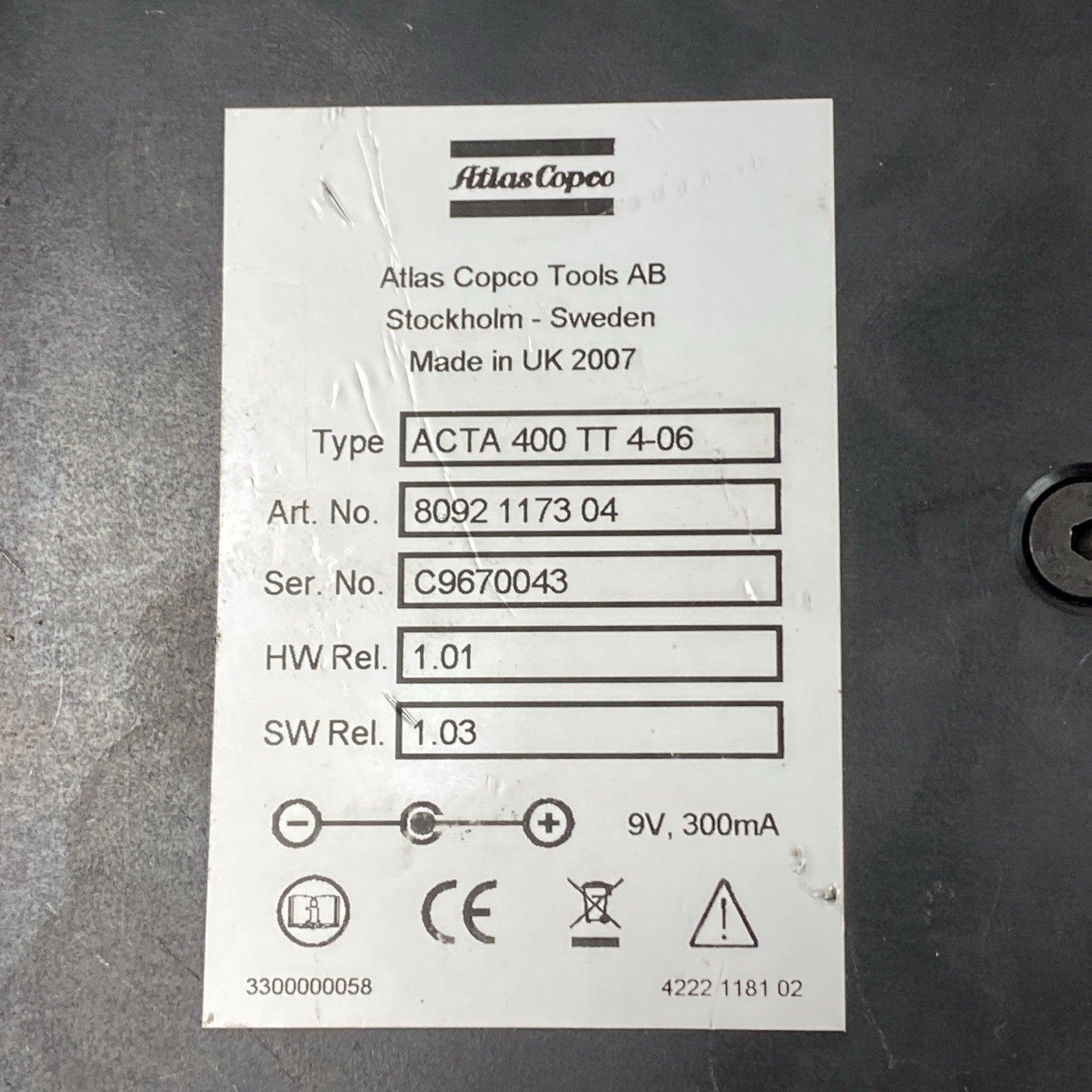 Atlas Copco ACTA 400 TT 4-06 Torque Measurement