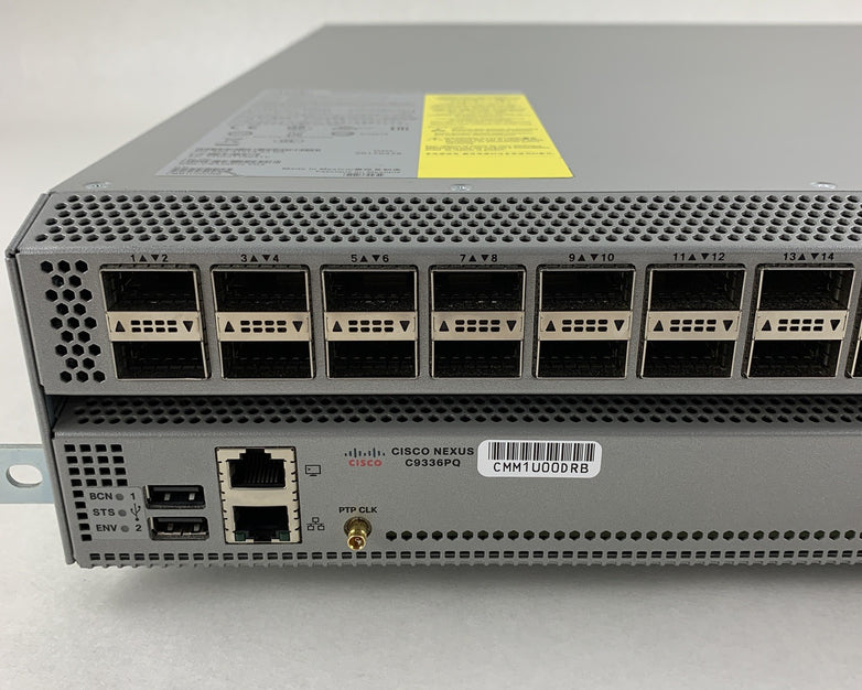 Cisco N9K-C9336PQ 36-Port Nexus 9300 Switch Tested Reset w/ 1 PSU and 2 fans