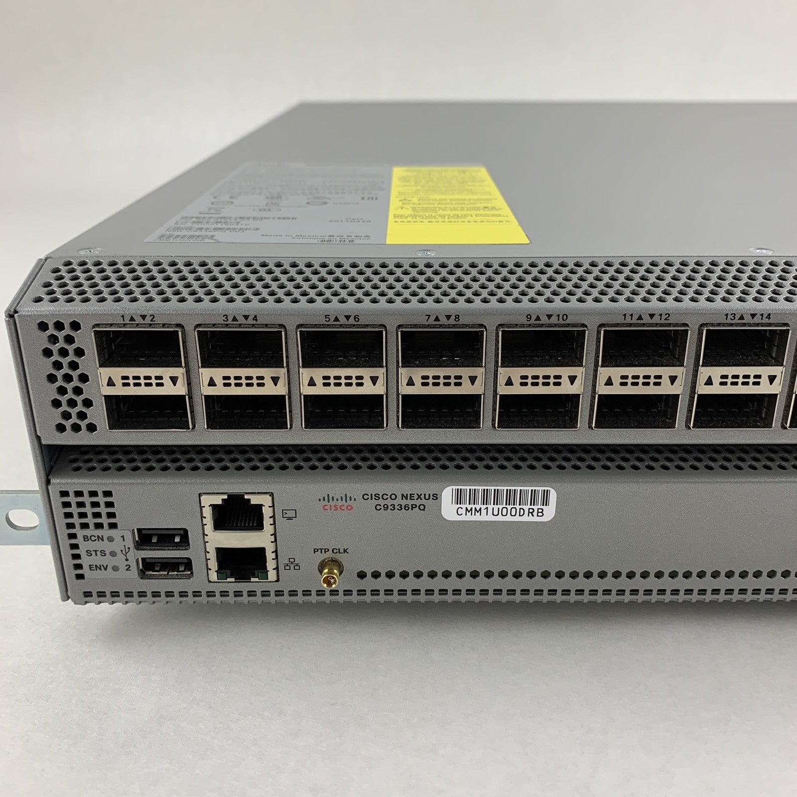 Cisco N9K-C9336PQ 36-Port Nexus 9300 Switch Tested Reset w/ 1 PSU and 2 fans