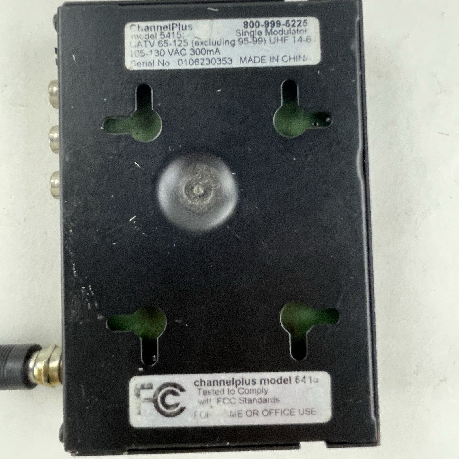 Channel Plus 5415 Frequency-Agile Video Modulator Black Power Tested