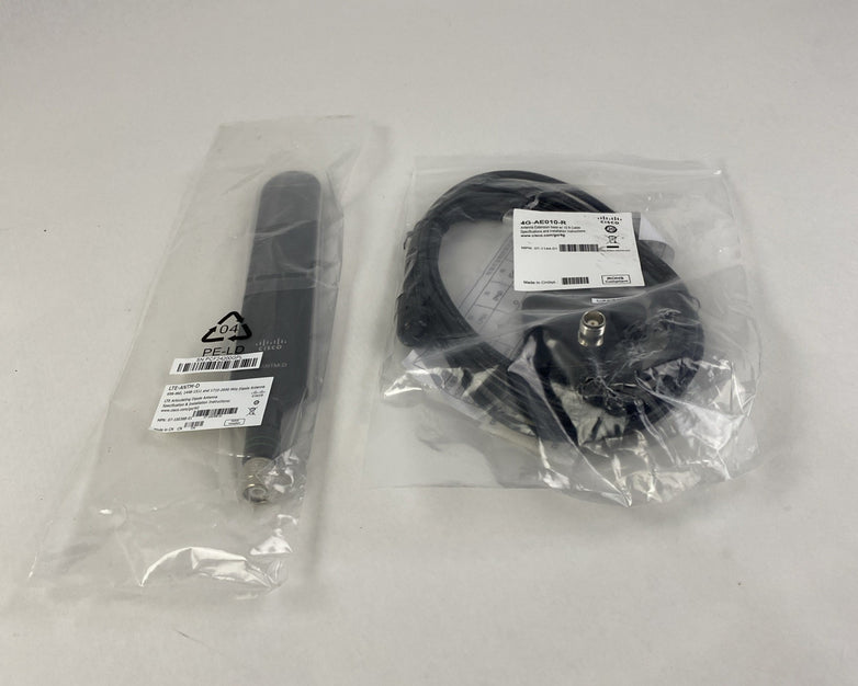 Cisco 4G-AE010-R Antenna Extension Base 10' Cable w/ LTE-ANTM-D Antenna Lot of 2