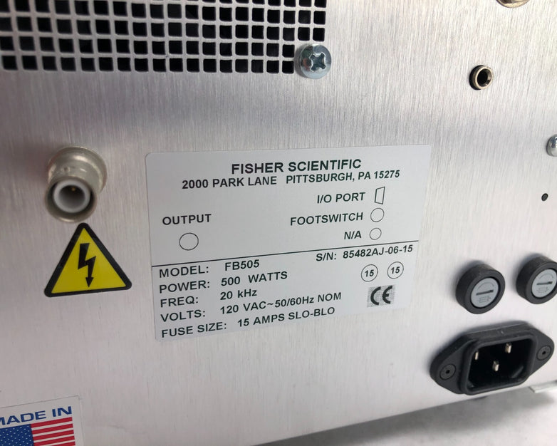 Fisher Scientific FB505 Dismembrator Homogenizer 500 Watt