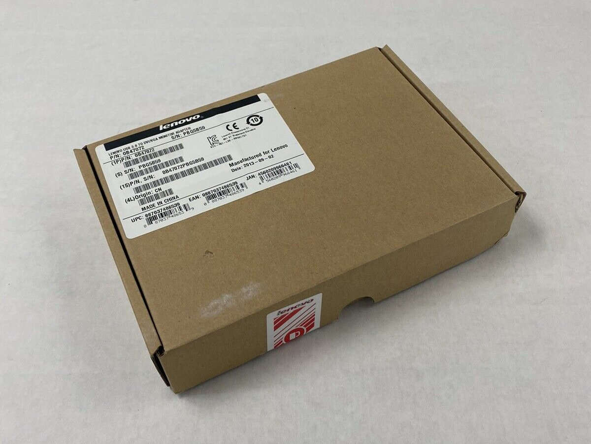 Lot of 2 Lenovo USB 3.0 to DVI/VGA Monitor Adapters Untested