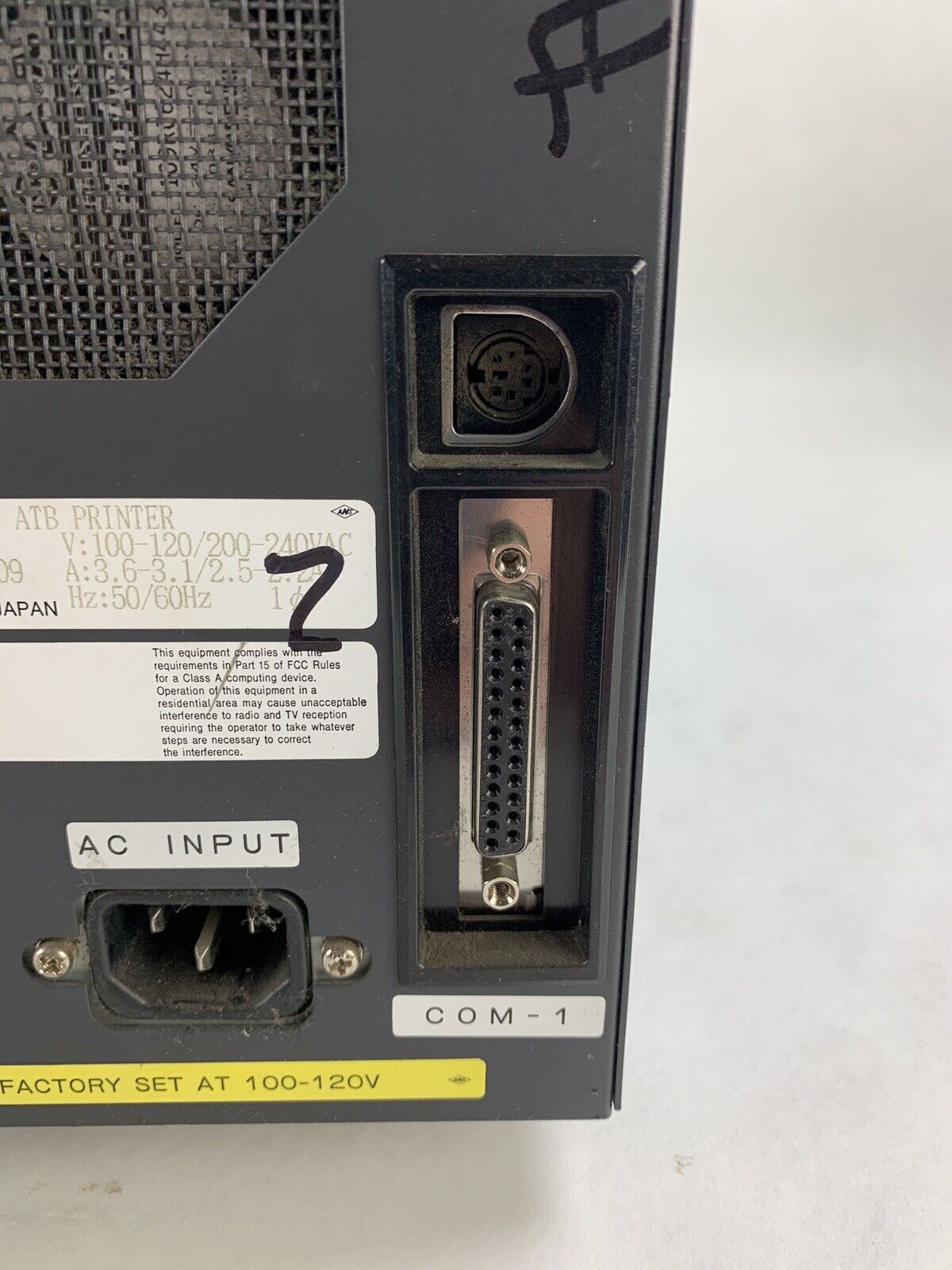Fujitsu ATB Printer 9811 CA02421-A041 Powers On No Ribbon or Cards For Parts