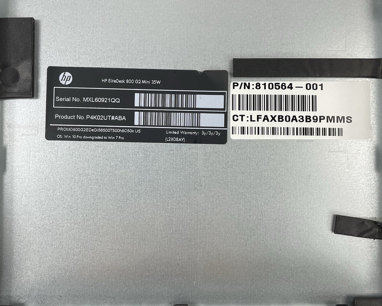 HP EliteDesk 800 G2 Micro i5-6500T 2.50 GHz 8 GB RAM No SSD/OS/AC