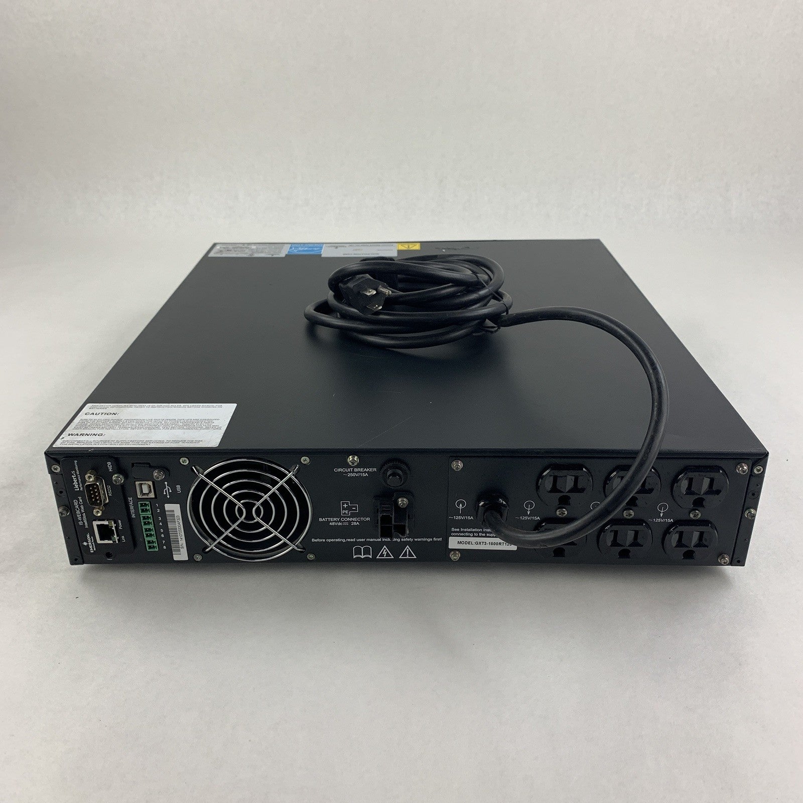 Liebert Emerson GXT3-1500RT120 UPS System Tested No Batteries No Caddy
