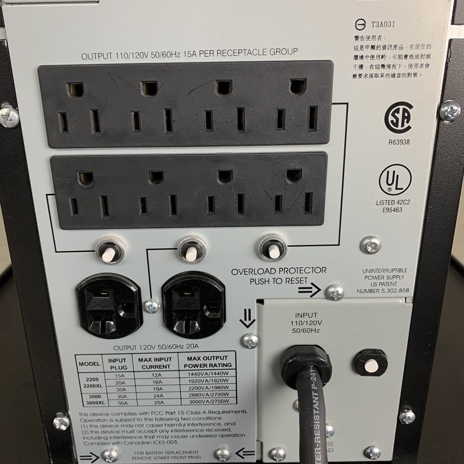 APC SUA2200 Smart-UPS 2200 UPS Tower Tested No Batteries w/ Cord