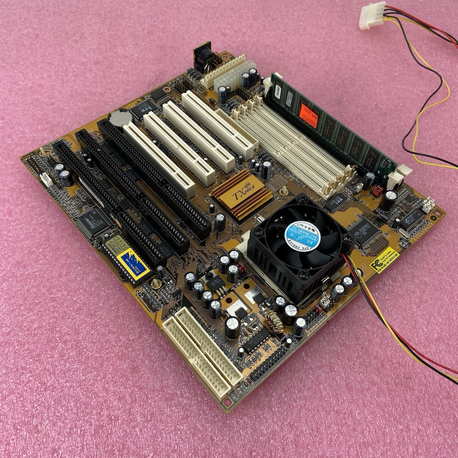 PC Chips M571 Motherboard Intel Pentium MMX 233MHz 64MB RAM 3x ISA0