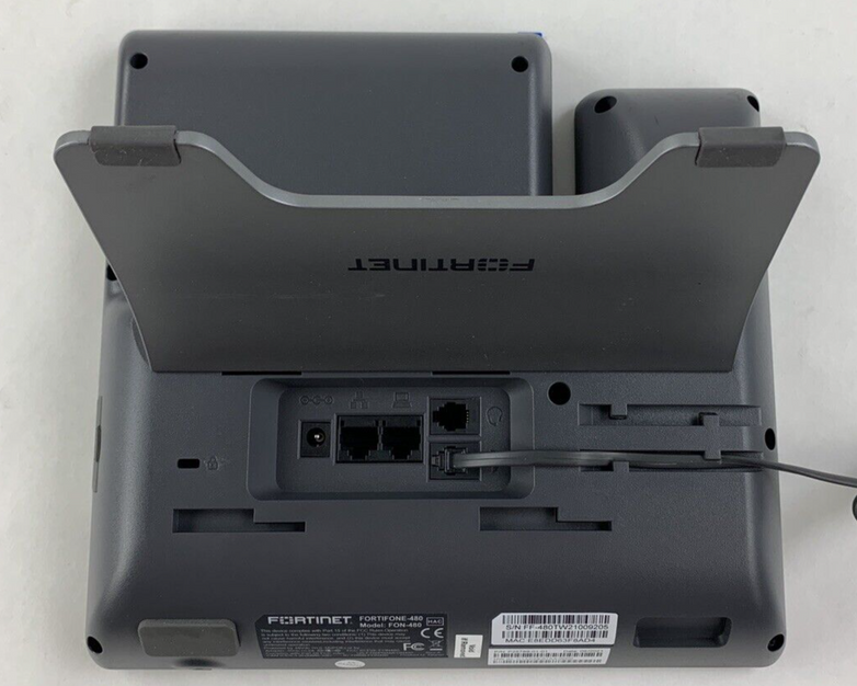 Fortinet FortiFone 480 FON-480 High end IP Phone W/ Handset and Stand Reset