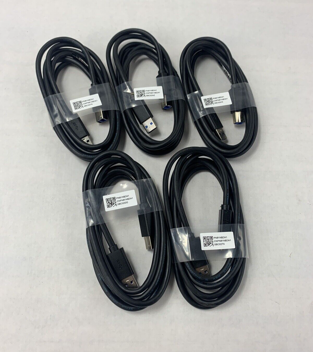 Lot 5 Dell PN81N 6F USB 3.0 Type AB A Male to B Male Cable AB MM Cord
