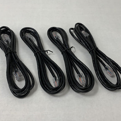 Unbranded RJ-45 Ethernet Cable Black 6 Ft (Lot of 4)