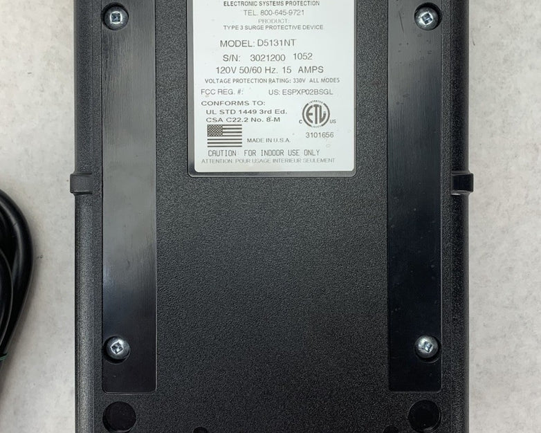 ESP D5131NT 120V 50/60Hz 15A Surge Protector Power Supply
