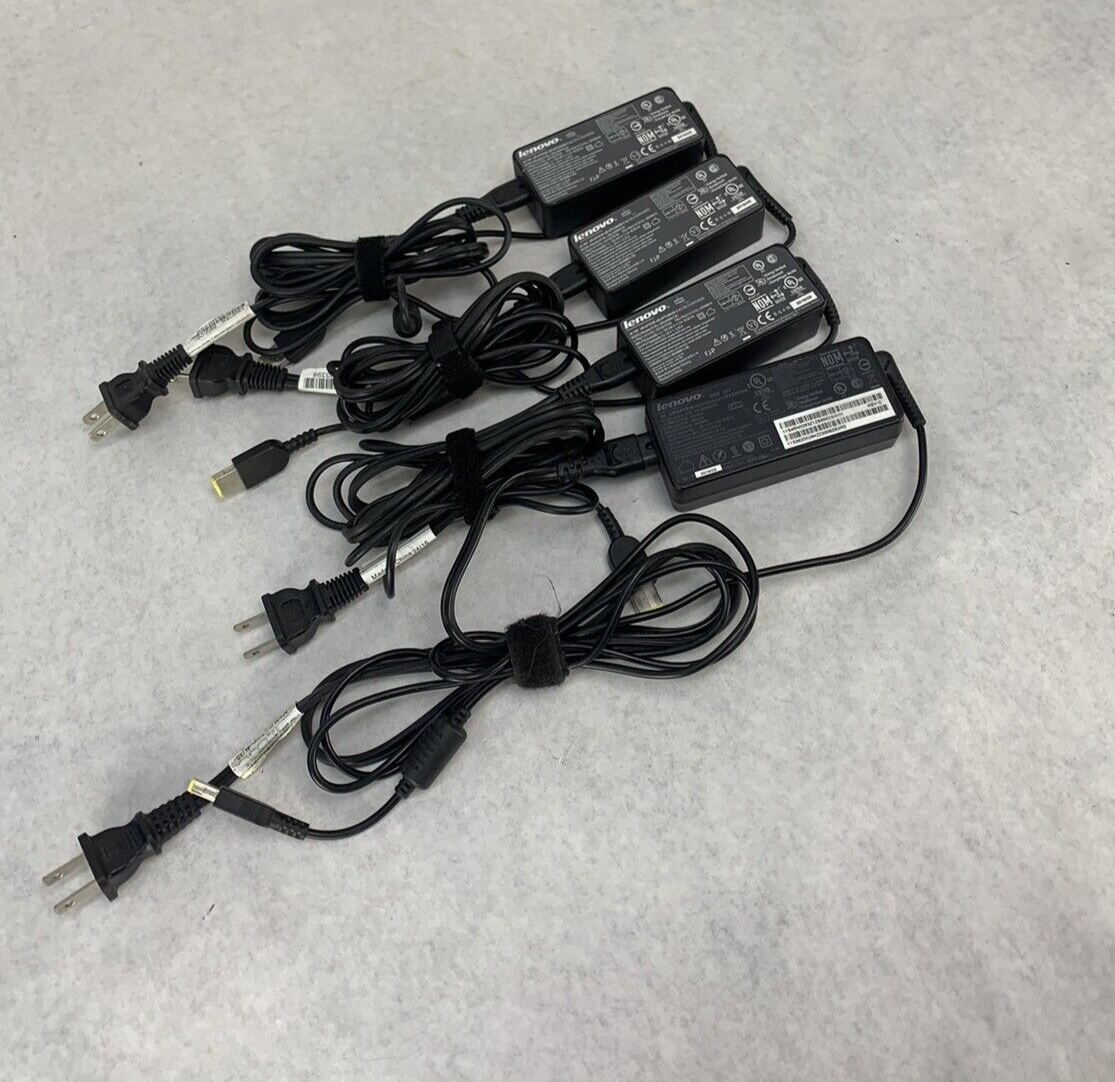 Mixed Lot of 4 Lenovo AC/DC Adapter ADLX45NCC2A ADLX65NCC2A