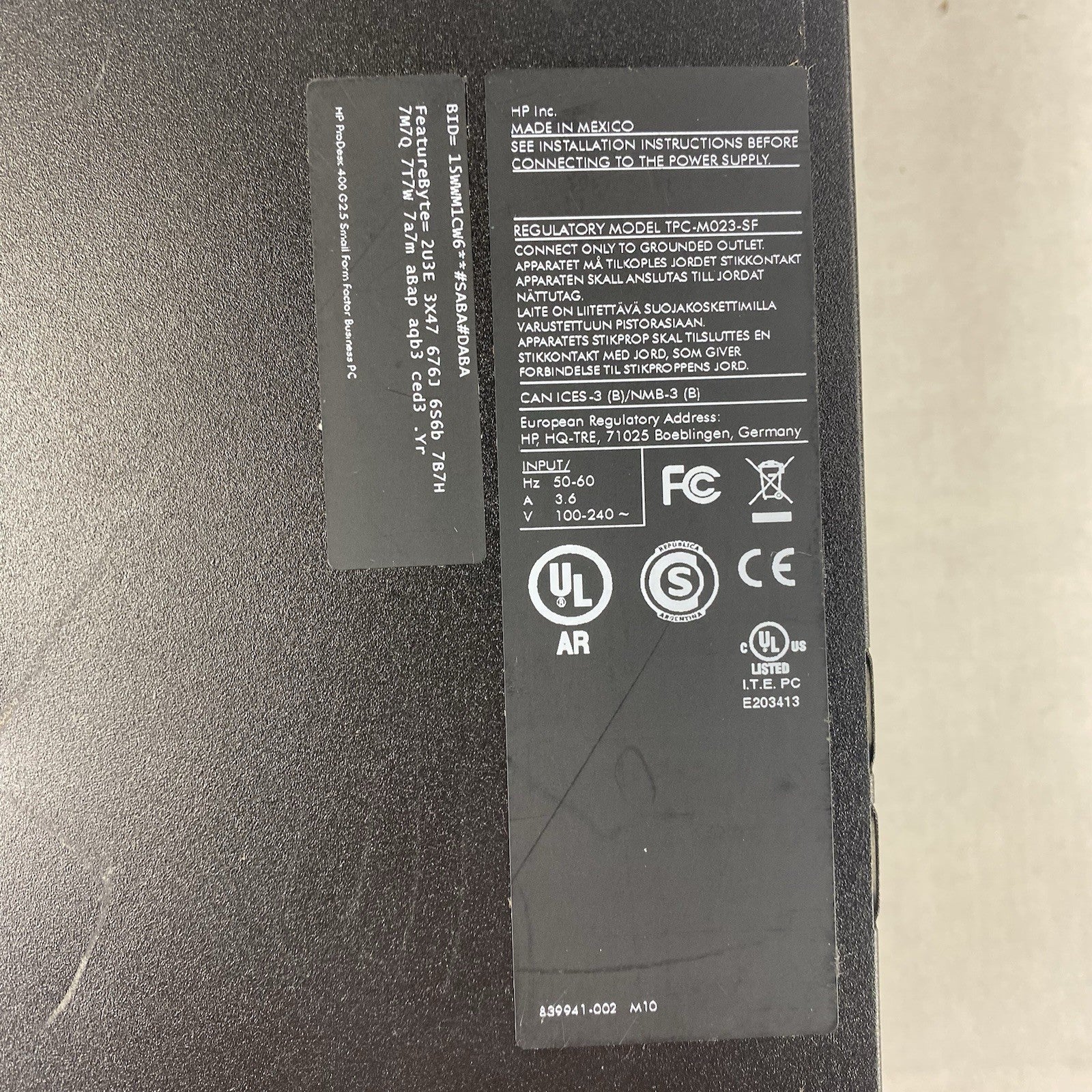 HP ProDesk 400 G2.5 SFF Intel Core i5-4590s 3GHz 8GB RAM No HDD No OS