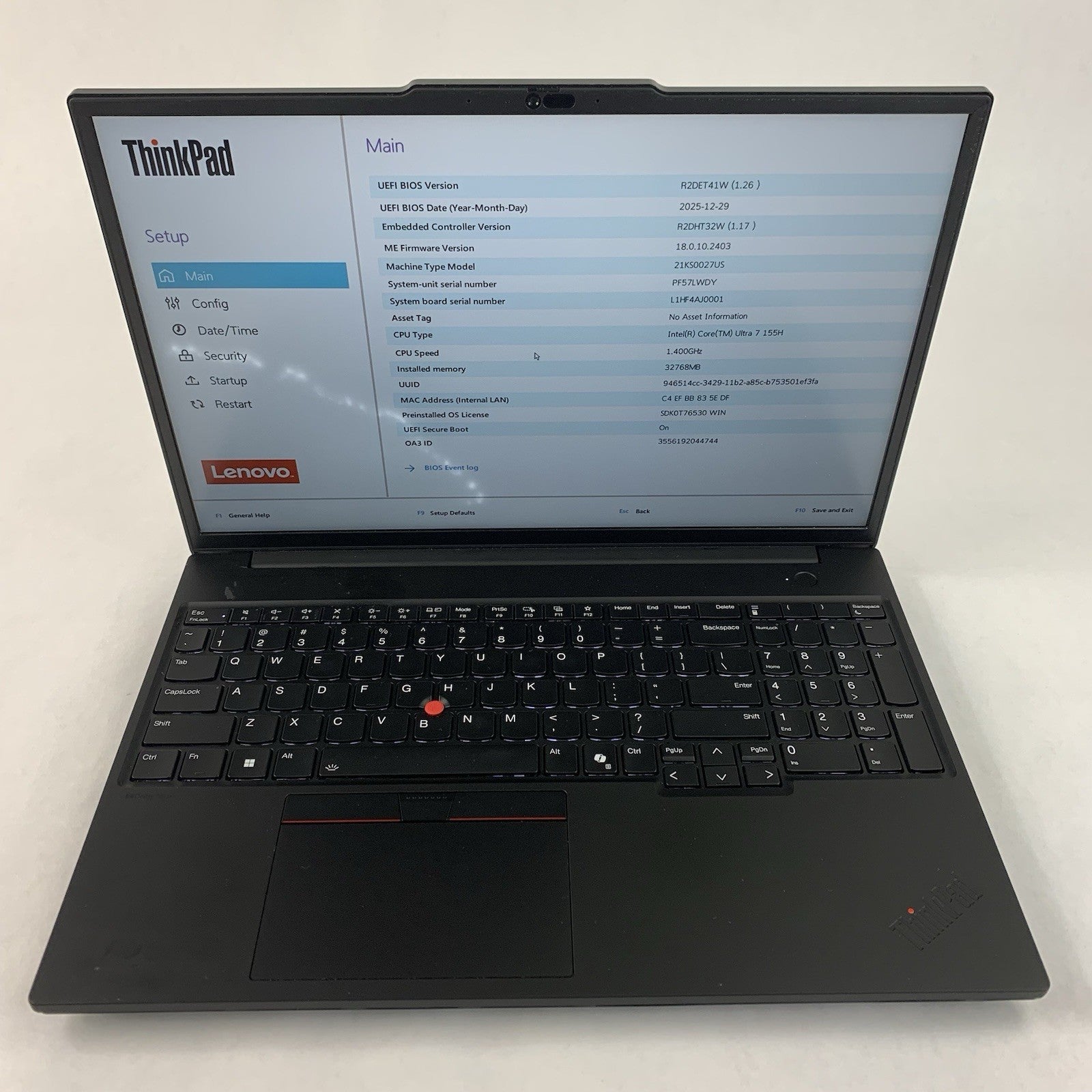 Lenovo ThinkPad P16s Gen3 Ultra 7 155H 1.4 GHz 32 GB RAM Heat Spots No OS/SSD/AC1