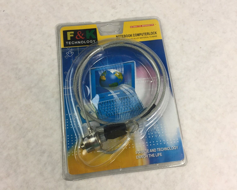 F & K Technology Notebook Computer Cable Key Lock (Lot of 5)