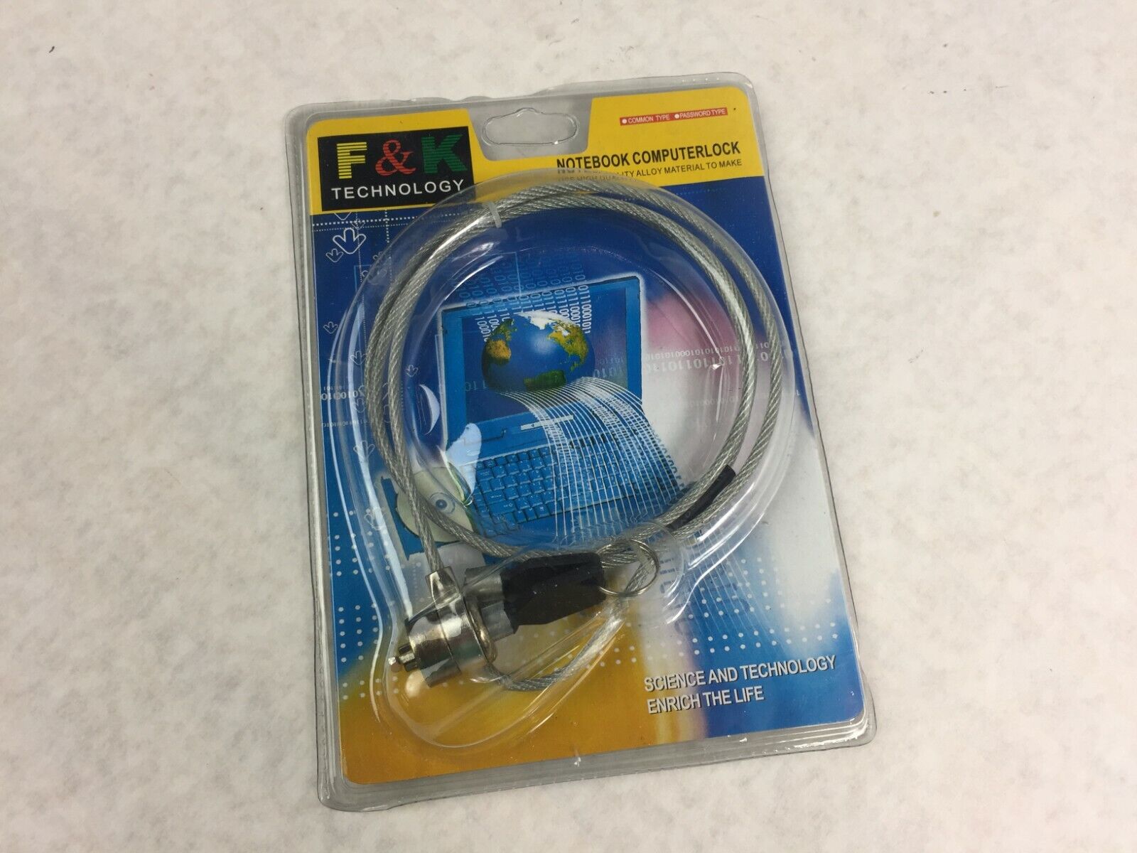 F & K Technology Notebook Computer Cable Key Lock (Lot of 5)