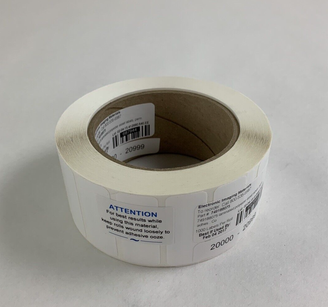 New Electronic Imaging Materials 749188075 Laminated Polyester Labels 04/2017