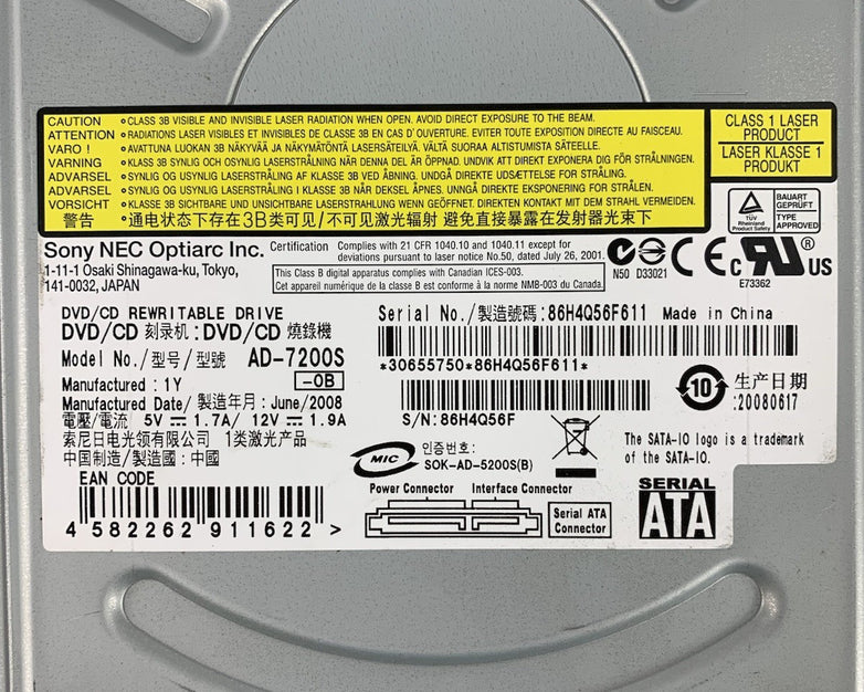 Sony AD-7200S DVD/CD Rewritable Drive