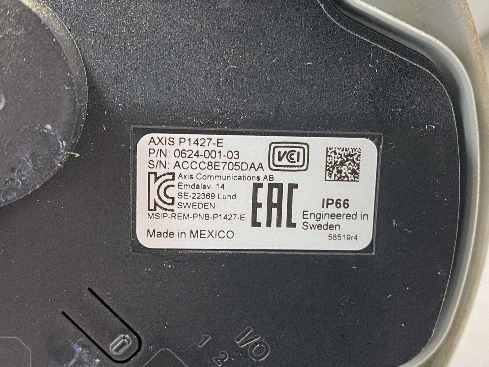 Axis P1427-E IP Indoor Outdoor Network Camera Untested