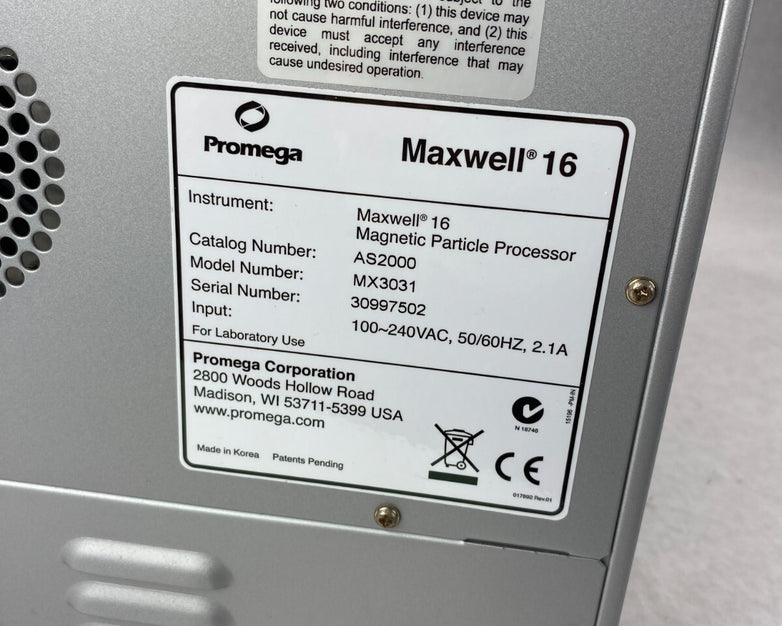 Promega Maxwell 16 AS2000 Magnetic Particle Processor