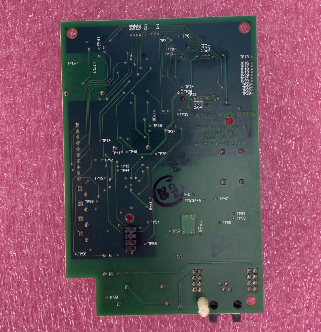 Kronos 6600204-001 Rev A 14.4Kbps Modem Card