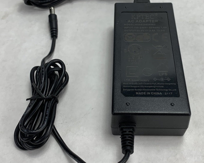 KPTEC K65S200360E2 20V 3.6A 72W AC Adapter Power Supply (Lot of 2)