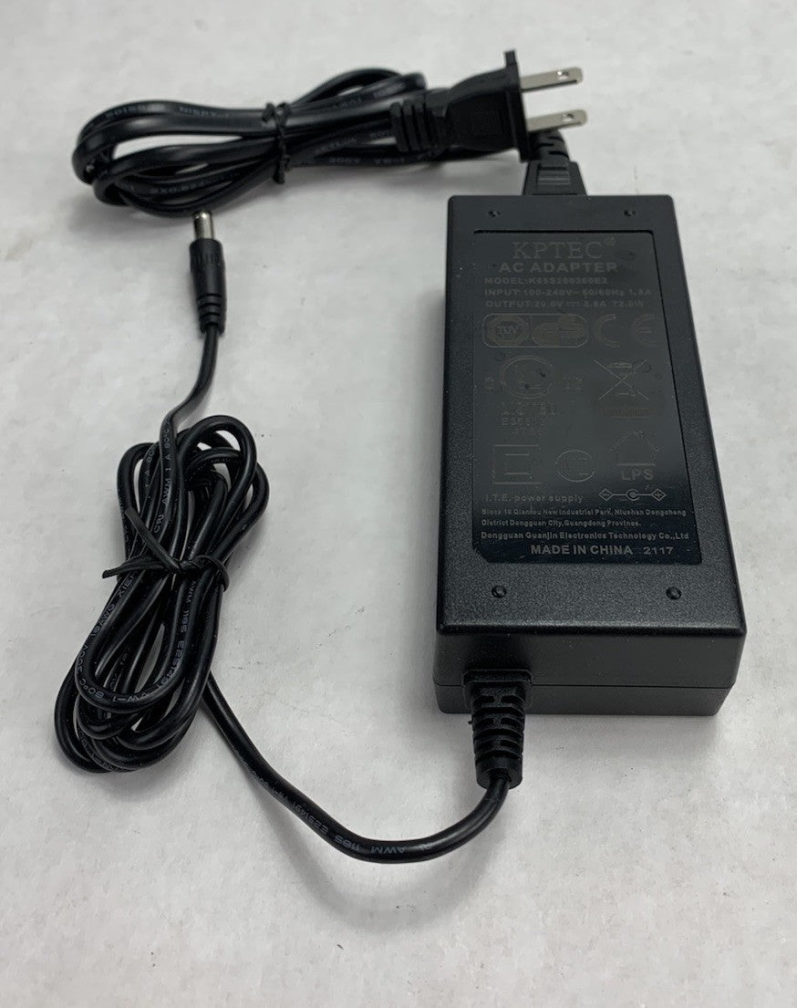 KPTEC K65S200360E2 20V 3.6A 72W AC Adapter Power Supply (Lot of 2)1