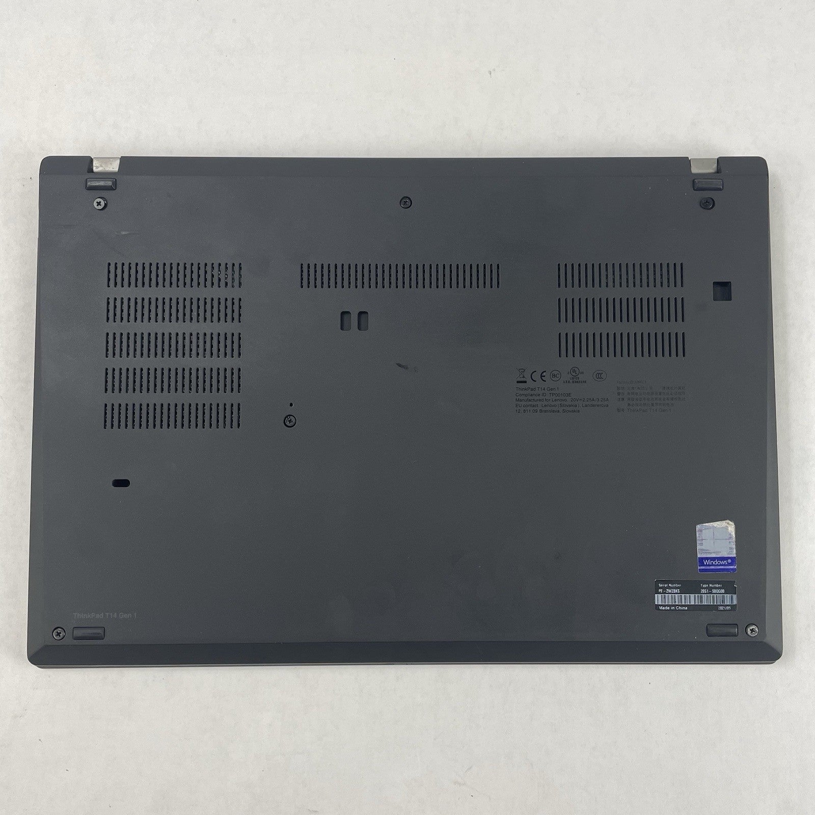 Lenovo ThinkPad T14 Gen 1 14" i5-10310U 1.70 GHz 8 GB RAM No SSD/OS/AC14