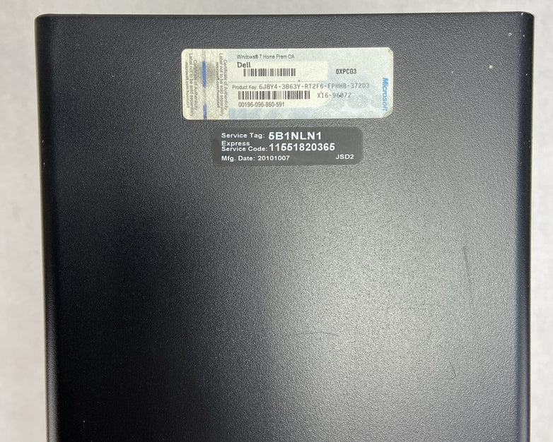 Dell Inspiron 560 MT Intel Pentium Dual Core E5700 3GHz 4GB RAM No HDD No OS