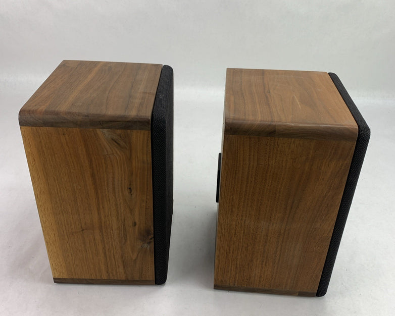 Vintage DLK Domus Acoustical Finch Walnut-Veneer Passive Bookshelf Speaker Set