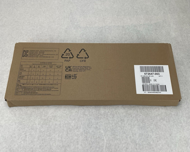 HP 672647-003 (KU1156) Wired USB Keyboard Lot of 10