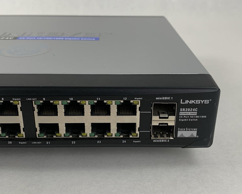 Cisco Linksys SR2024C Compact 10/100/1000 Gigabit Switch Tested and Reset