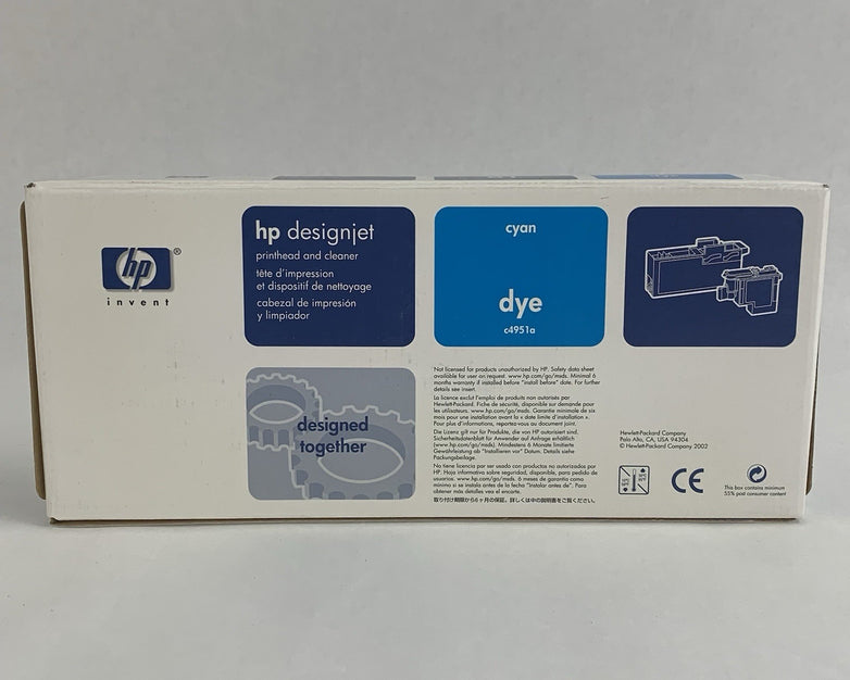 HP C4951A 81 Cyan Printhead & Cleaner for DesignJet OEM New in Box Sealed