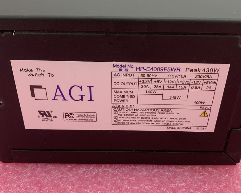 AGI HP-E4009F5WR LF 400W Power Supply