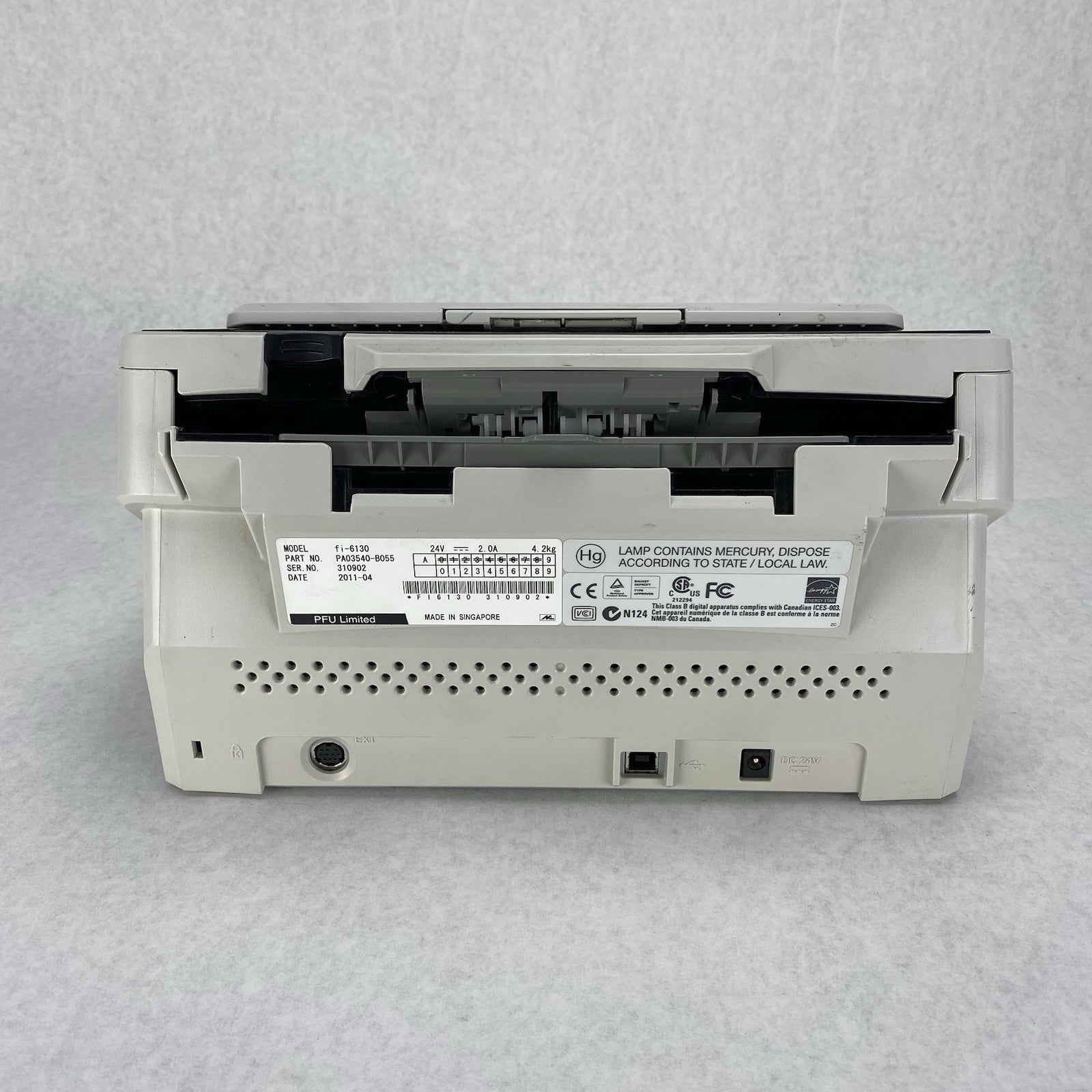 Fujitsu Fi-6130 Document Scanner No AC Adapter (Lot of 2) - Parts or Repair