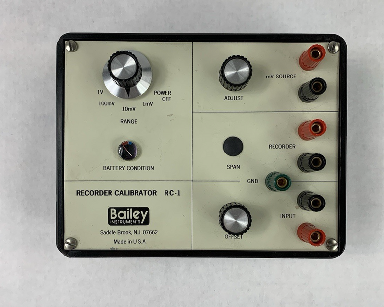 Bailey Instruments RC-1M Recorder Calibrator 1mV-1V Bailey RC1M Calibrator